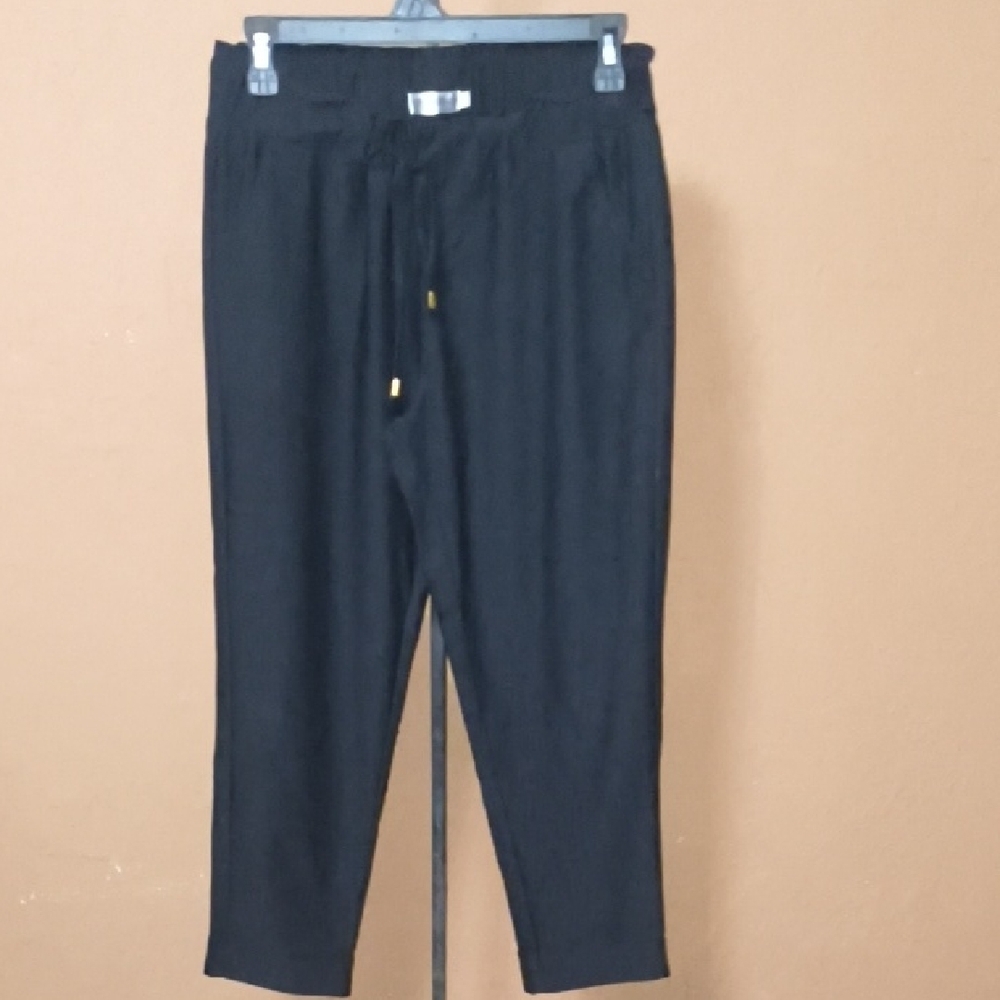 Patrizia Luca Milano Black Drawstring Pants Small